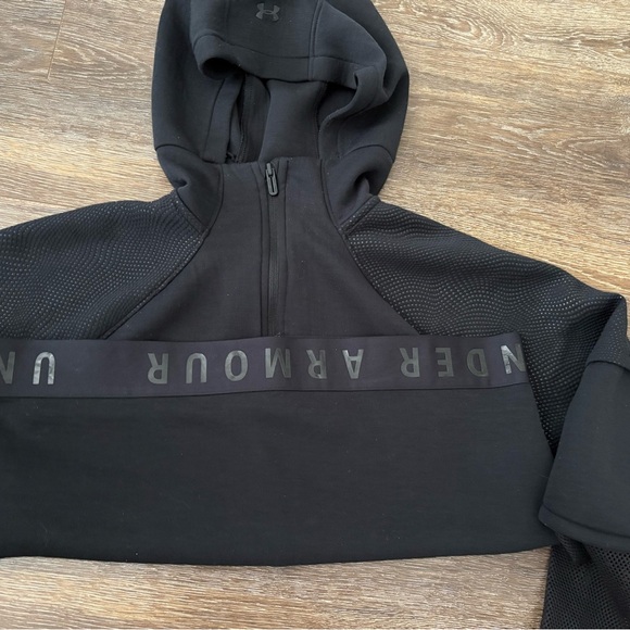 Under Armour Unstoppable Move Zip Cropped Hoodie - Black Large - Picture 15 of 15